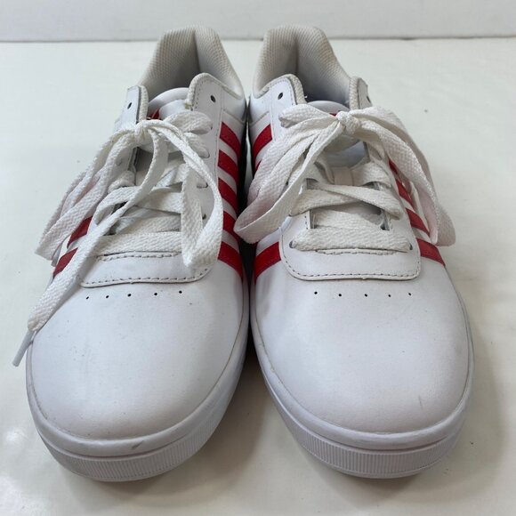 K-Swiss Mens Classic White Sneakers Red Stripes Lace-Up Style Size 8.5 - Picture 7 of 9